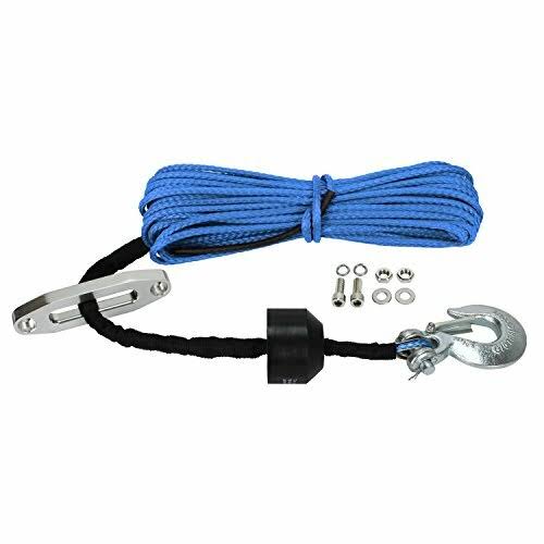 Extreme Max 5600.3099 'The Devil's Helper' Complete Synthetic ATV Winch Rope Kit - Blue