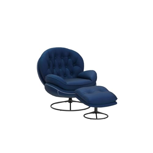 Baysitone Velvet Swivel Accent Chair with Ottoman Set, Modern Lounge Chair with Footrest, Comfy Armchair with 360 Degree Swiveling for Living Room