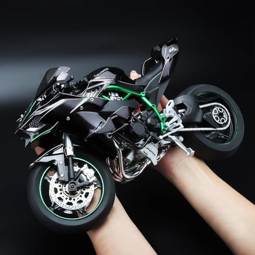 Die Cast Motorcycle 1:6 Scale for Kawasaki H2R Motorcycles Alloy Racing Motorcycle Model Power Toy Motorcycles Collection Kawasaki Model Motorcycles