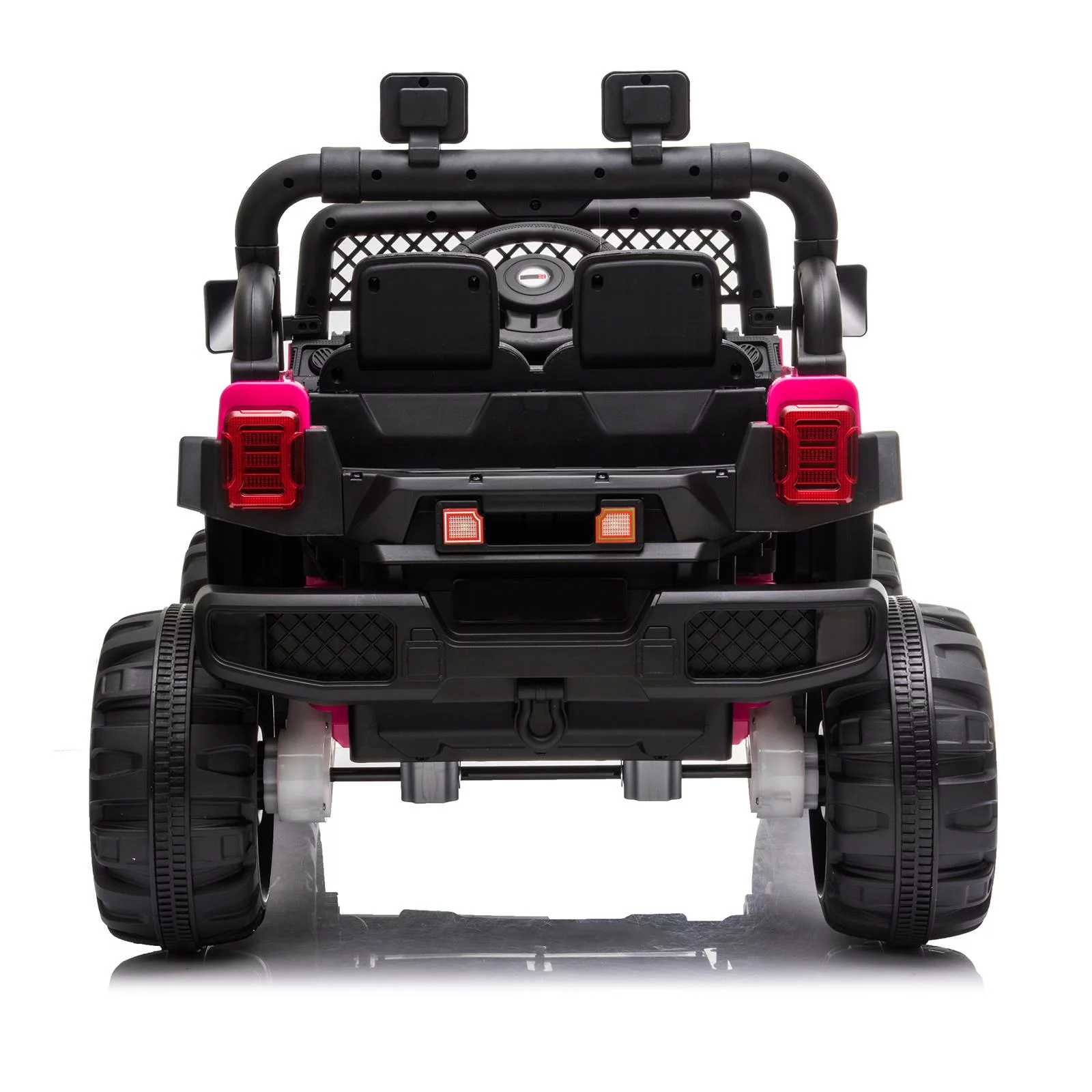 Ktaxon Ride on Truck, Dual Drive Electric 12V Battery Powered Kids Toddler Motorized Off-Road Vehicles Toy Car, Rose Red