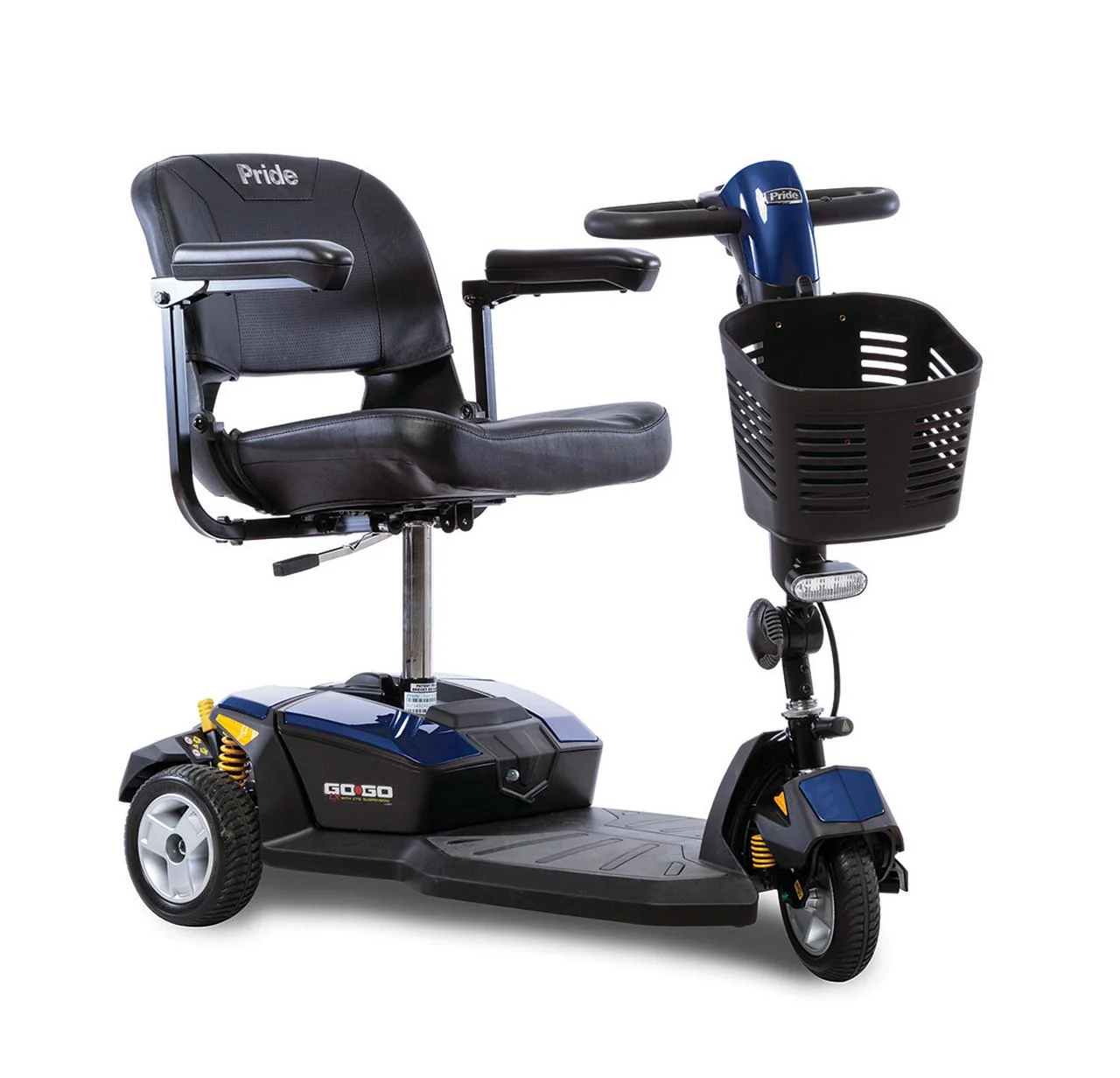 Pride Mobility GoGo LX 3-Wheel Scooter With CTS Suspension (12AH/9 Mile Battery Range) with Ext Warr