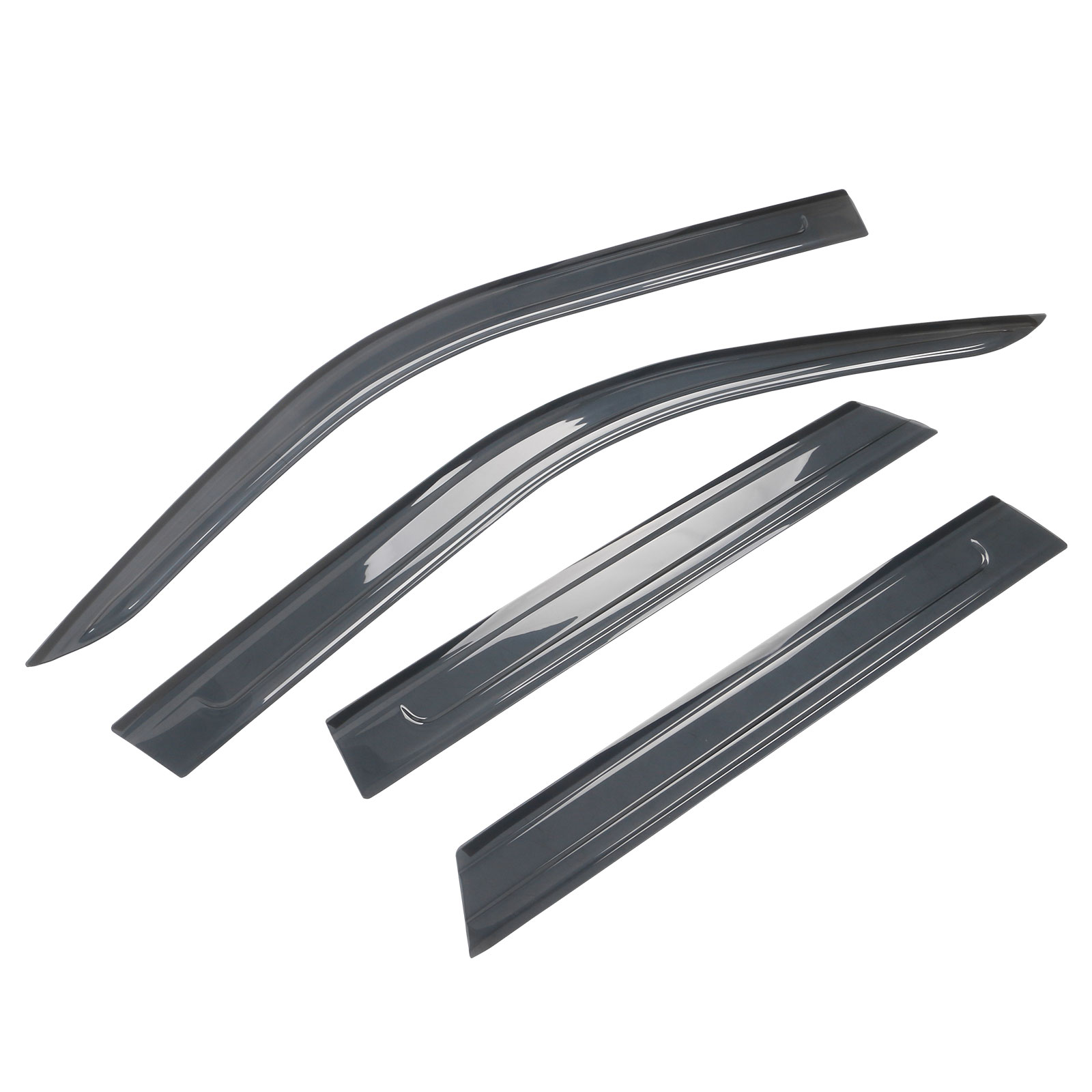 Ikon Motorsports Window Visors Compatible With 2021-2024 Ford Bronco Sport, Factory Style Sun Rain Guard Acrylic Black Vent Shade Deflector 4PCS