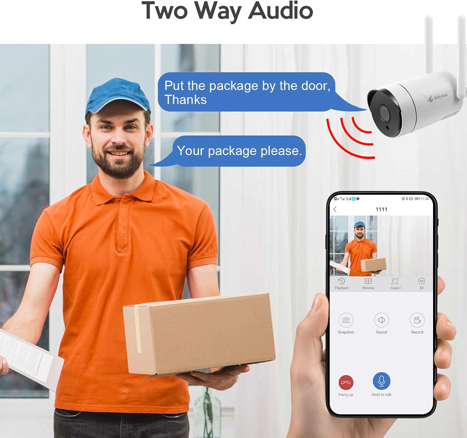 [8CH Expandable] Kittyhok All in One 2K Wireless Security Camera System with 12 HD Monitor, 4Pcs 3MP Home IP Surveillance Cameras with 2 Way Audio