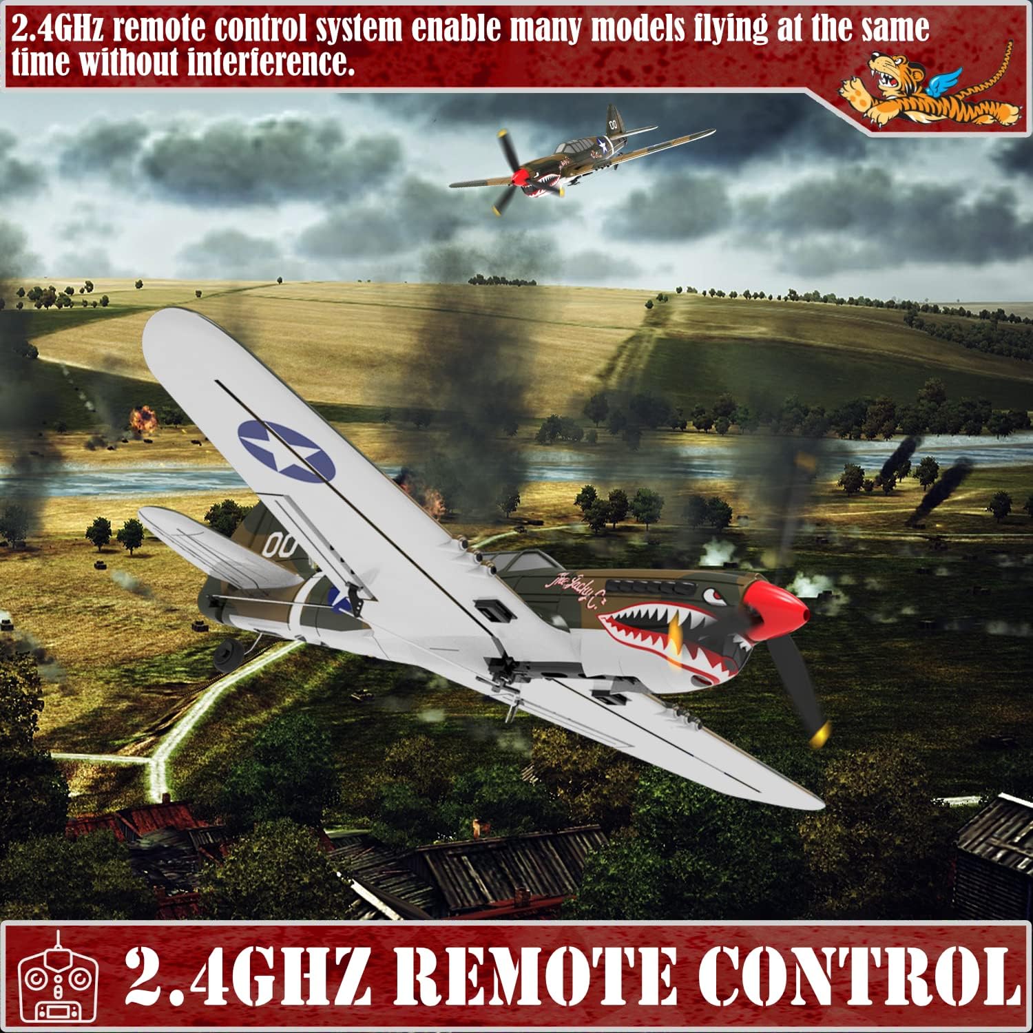 LEAMBE RC Plane 4 Channel Remote Control Airplane