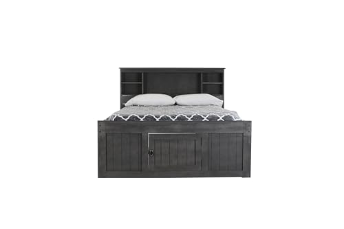 Discovery World Furniture White Full Bookcase Bed with 6 Drawers