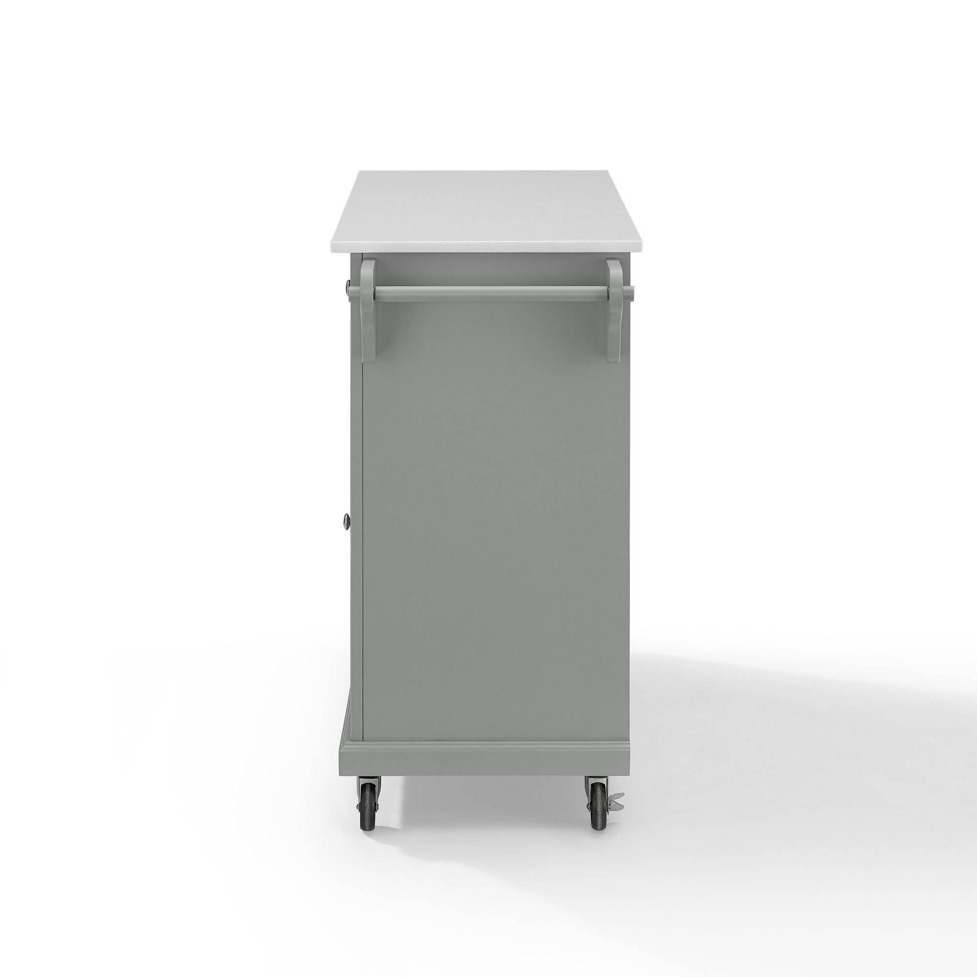 Crosley Full Size Granite Top Kitchen Cart/Island Gray/White