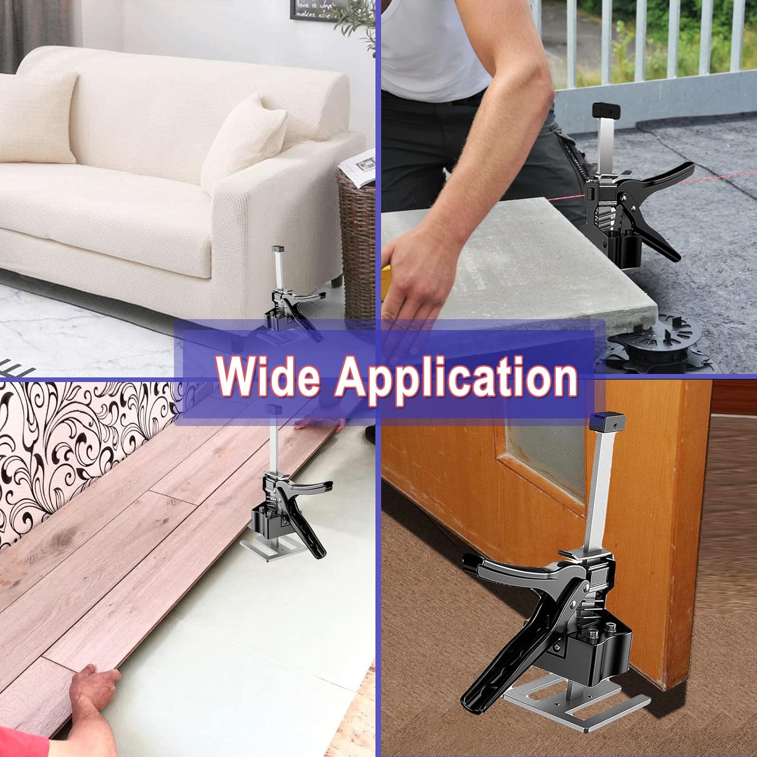 2 Pack Labor Saving Arm Hand Tool Jack Multifunctional Height Adjustment Lifting Device for Wall Door Panel Cabinet Board Pack of 2