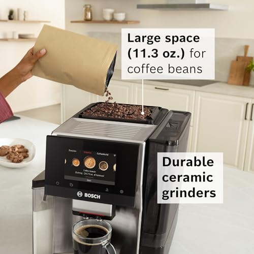 Bosch 800 Series Fully Automatic Espresso Machine – 36 Drinks with Coffee World, Cold Brew, Double Cup, Integrated Milk Container, Smart Features