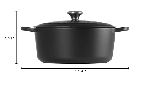Le Creuset Enameled Cast Iron Signature Round Dutch Oven, 5.5 qt., Cerise