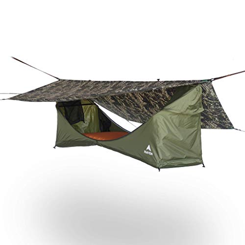 Haven Tents Lay Flat Hammock Tent - Waterproof Tent & Camping Hammock with Mosquito Net - Includes Insulated Pad and Rainfly - Haven Tent, Haven XL