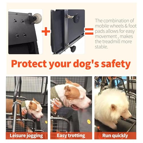 Dog Treadmill Indoor Pet Exercise Machine for Small, Medium & Large Dogs up to 176 lbs - Home Fitness with LCD Display & Adjustable Speed
