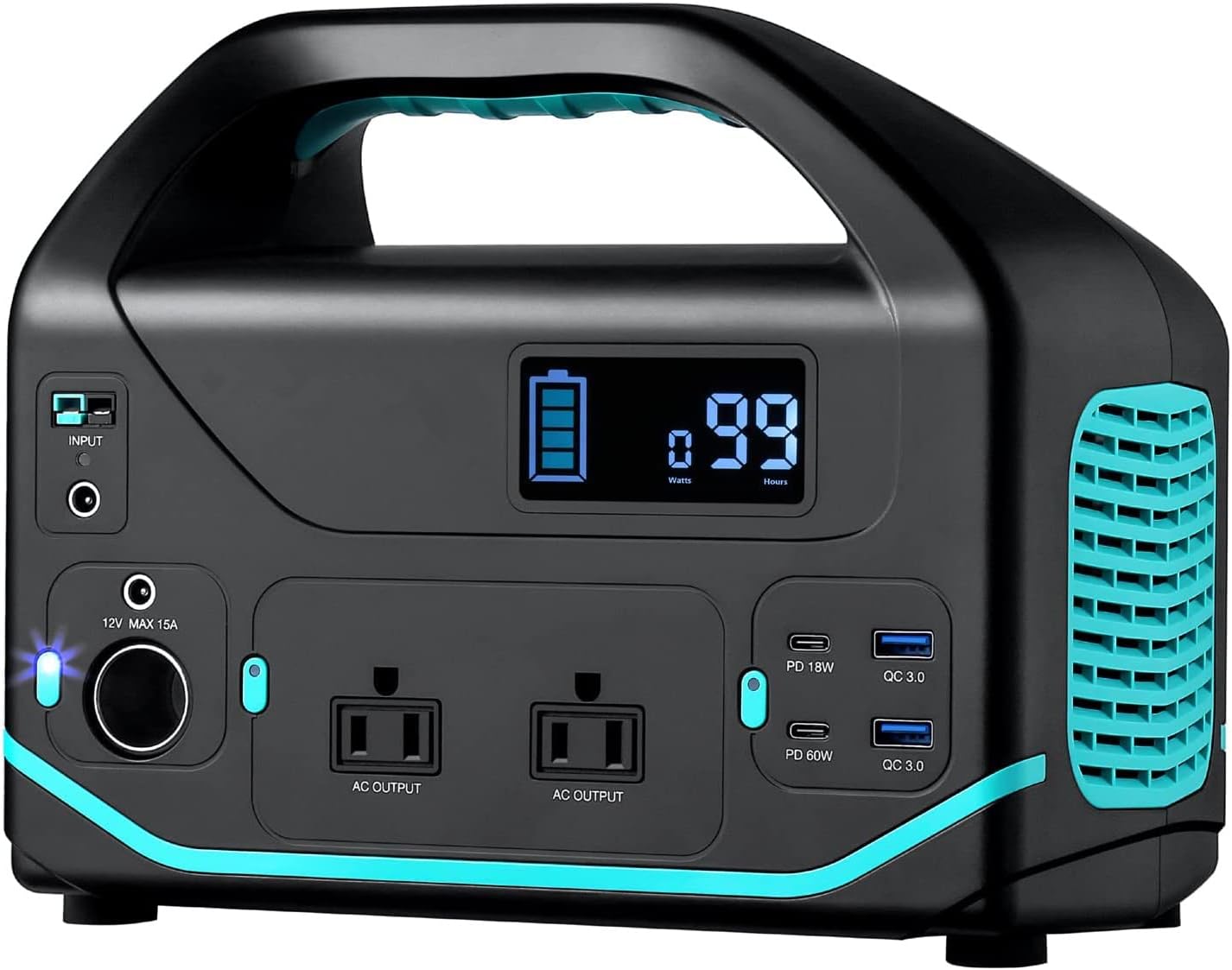 Outdoor Generator, Portable Power Station, Lithium Battery, Ultralight HomePower, 555Wh/500W, 999Wh/1000W, AC/DC/USB Port
