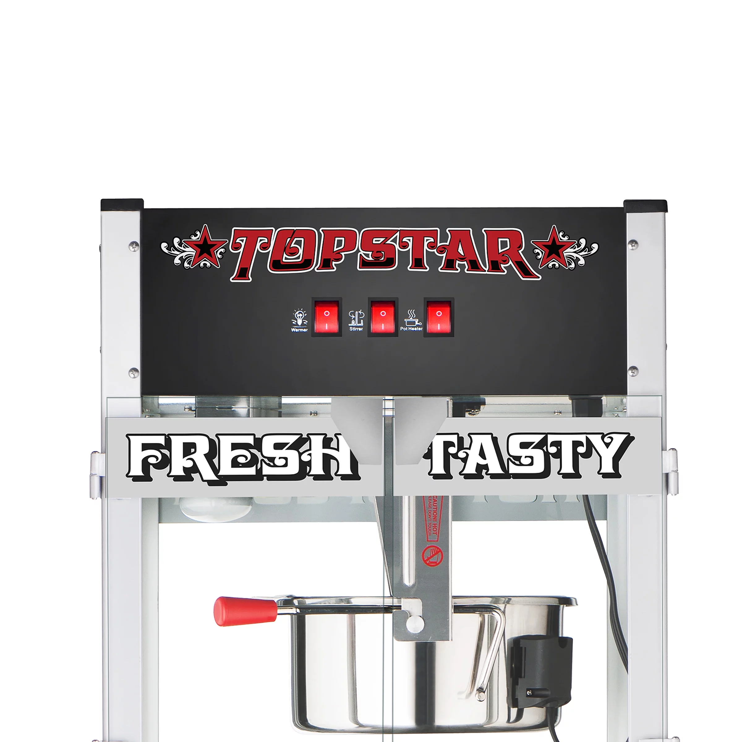 TopStar Black Commercial Quality Popcorn Machine with Cart, 12oz by Great Northern Popcorn