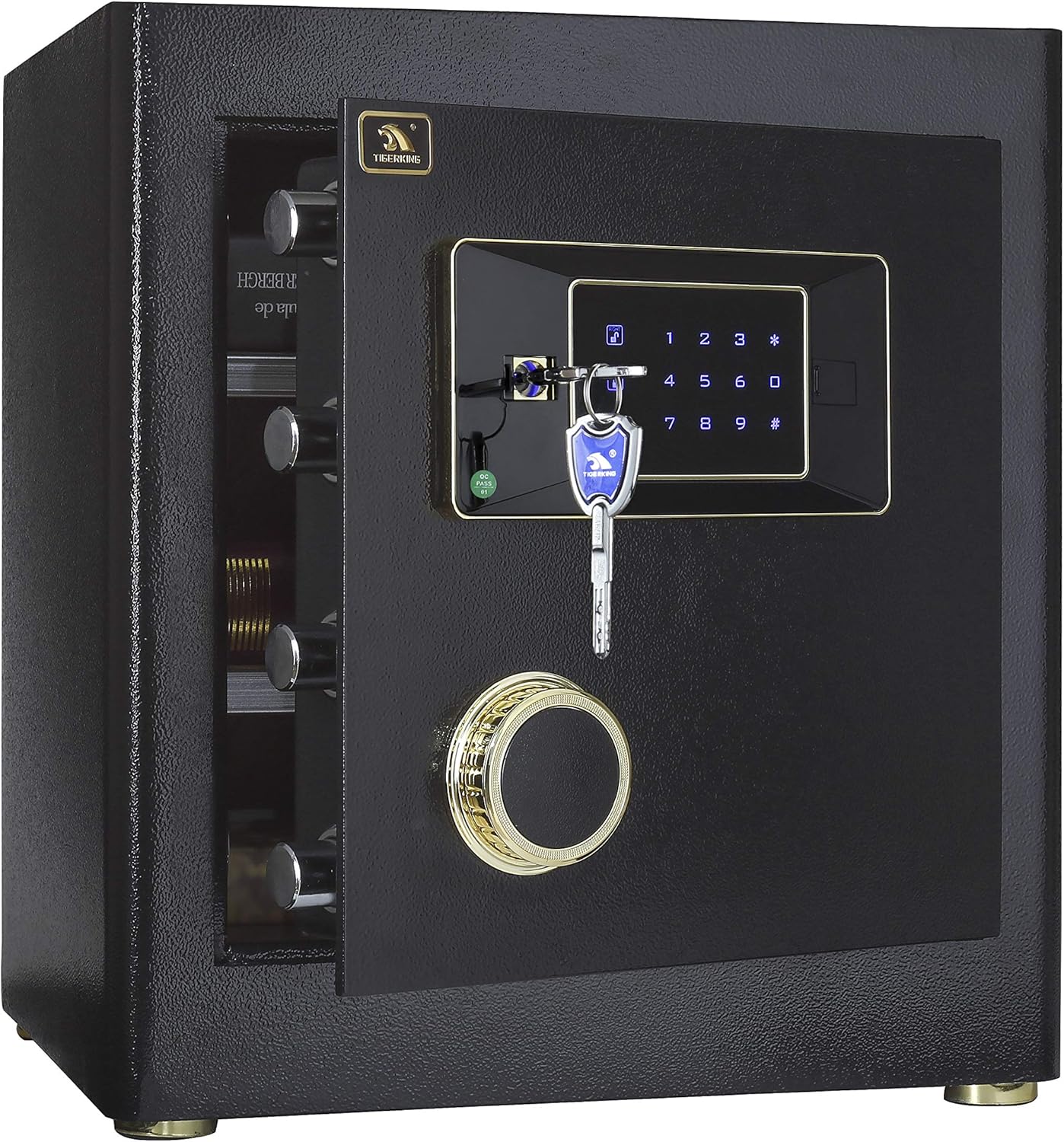 TIGERKING Security Home Safe, Digital Safe Box- 2.05 Cubic Feet, White