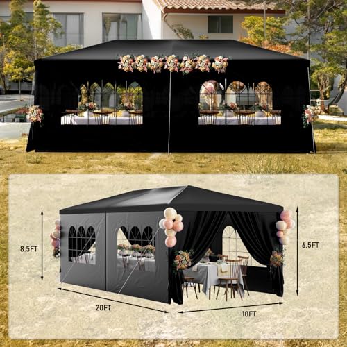 Outdoor Party Tent 10x30 Black Tents for Parties