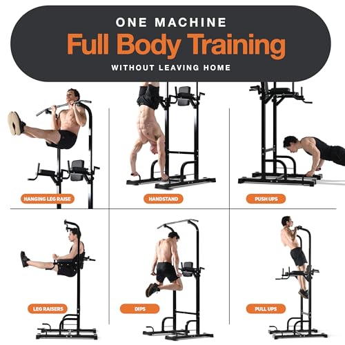 Pull Up Bar Free Standing - Power Tower, Multi-Functional Pullup Dip Station, Calisthenics Equipment Station For Home Gym - 440LBS Capacity