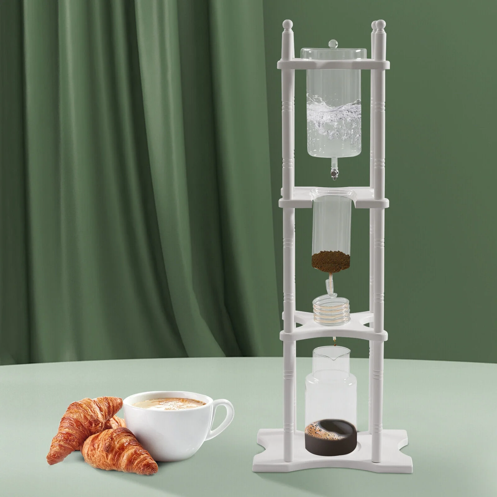 Ice Drip Cold Brew Coffee Maker Ice Coffee Machine with Slow Drip Coffee Tower