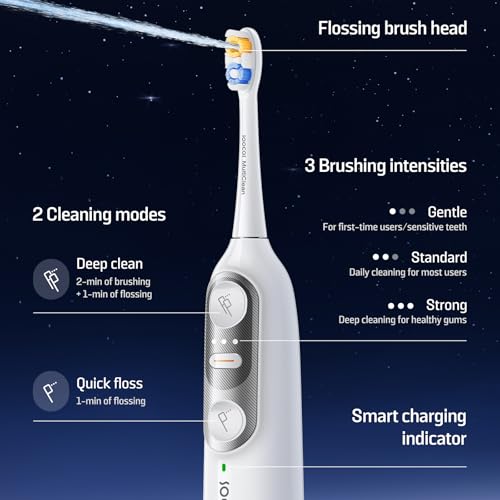 Soocas NEOS II - Electric Toothbrush with Water Flosser, Sonic Electric Toothbrush for Adults, Cordless Water Flosser for Travel
