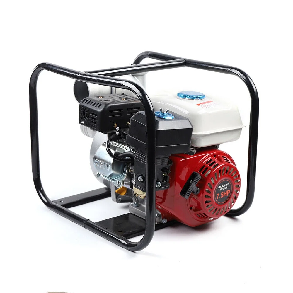 Portable Gasoline Water Pump 210CC 7.5HP High Pressure Transfer Agricultural Irrigation
