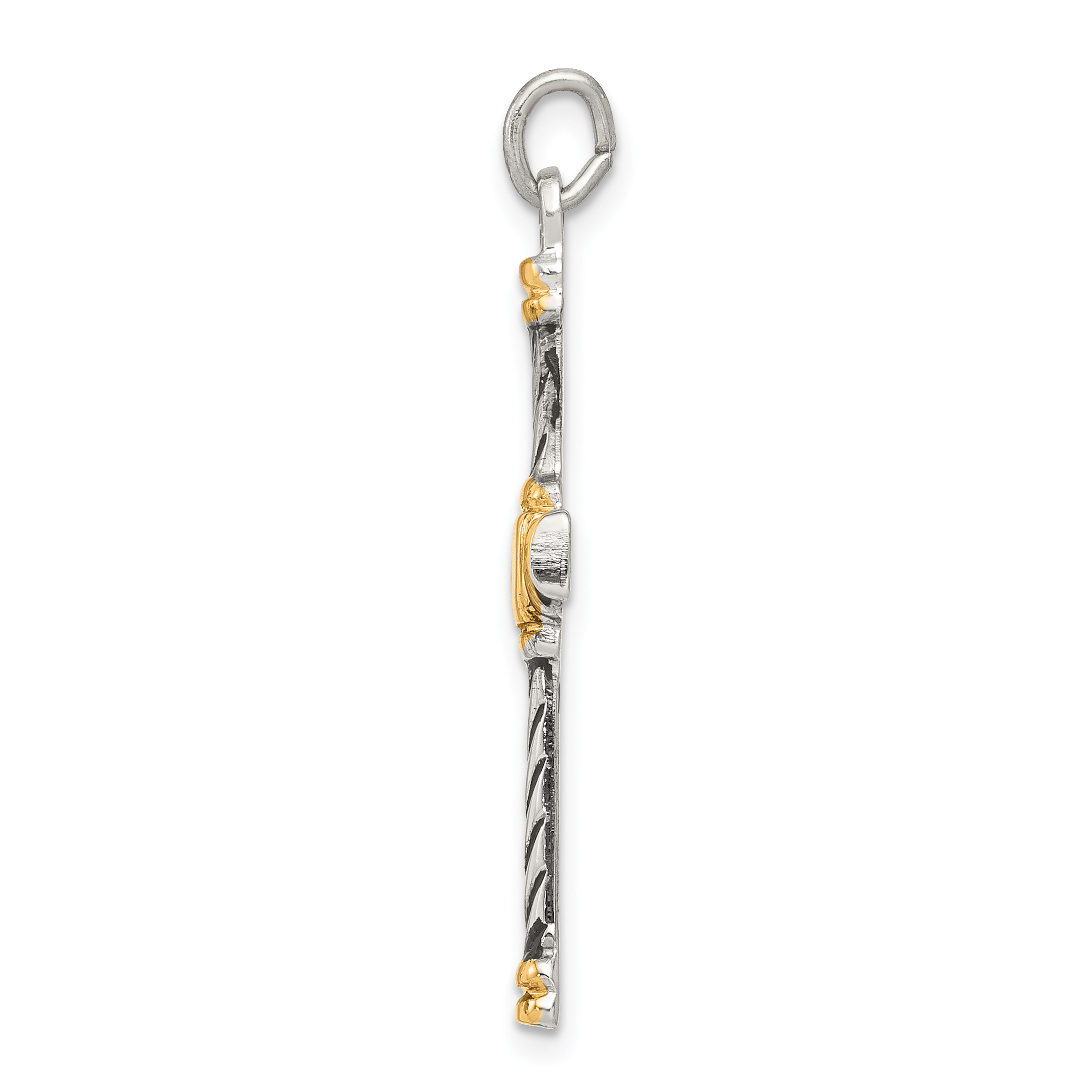 Carat in Karats Sterling Silver Polished Finish Gold Plated Antiqued 18K