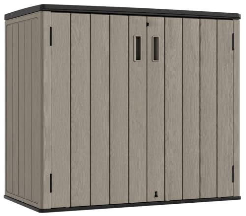 KINYING Outdoor Vertical Storage Shed,57 Cu.ft Outdoor Storage Cabinet Waterproof,Resin Sheds & Outdoor Storage Clearance for Garden,Patio,Backyard