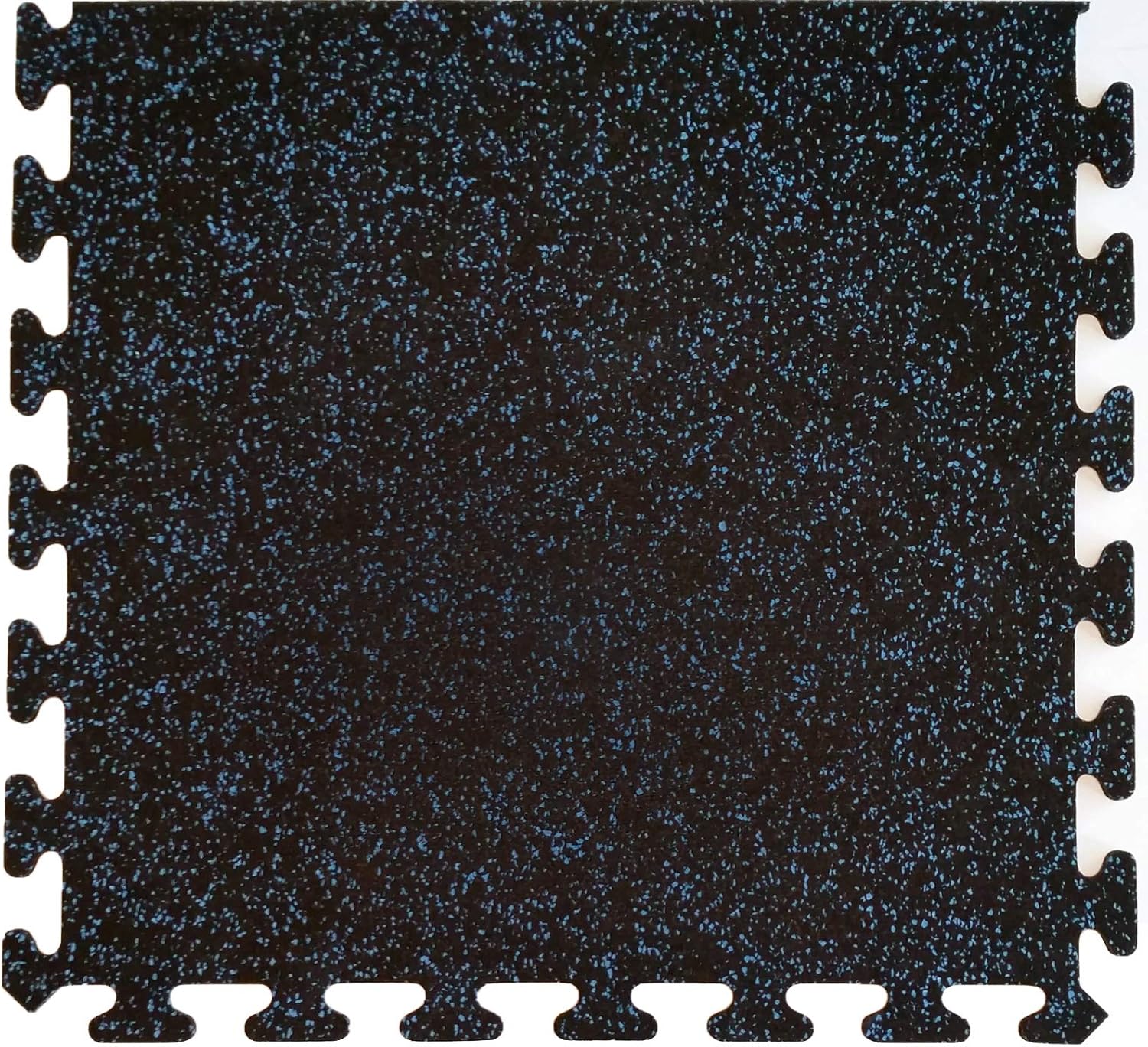 American Floor Mats Fit-Lock 3/8 Inch Heavy Duty Rubber Flooring - Interlocking Rubber Tiles (24 x 24 Tile) 10% Grey 4' x 4' Set (4 Tiles Total)