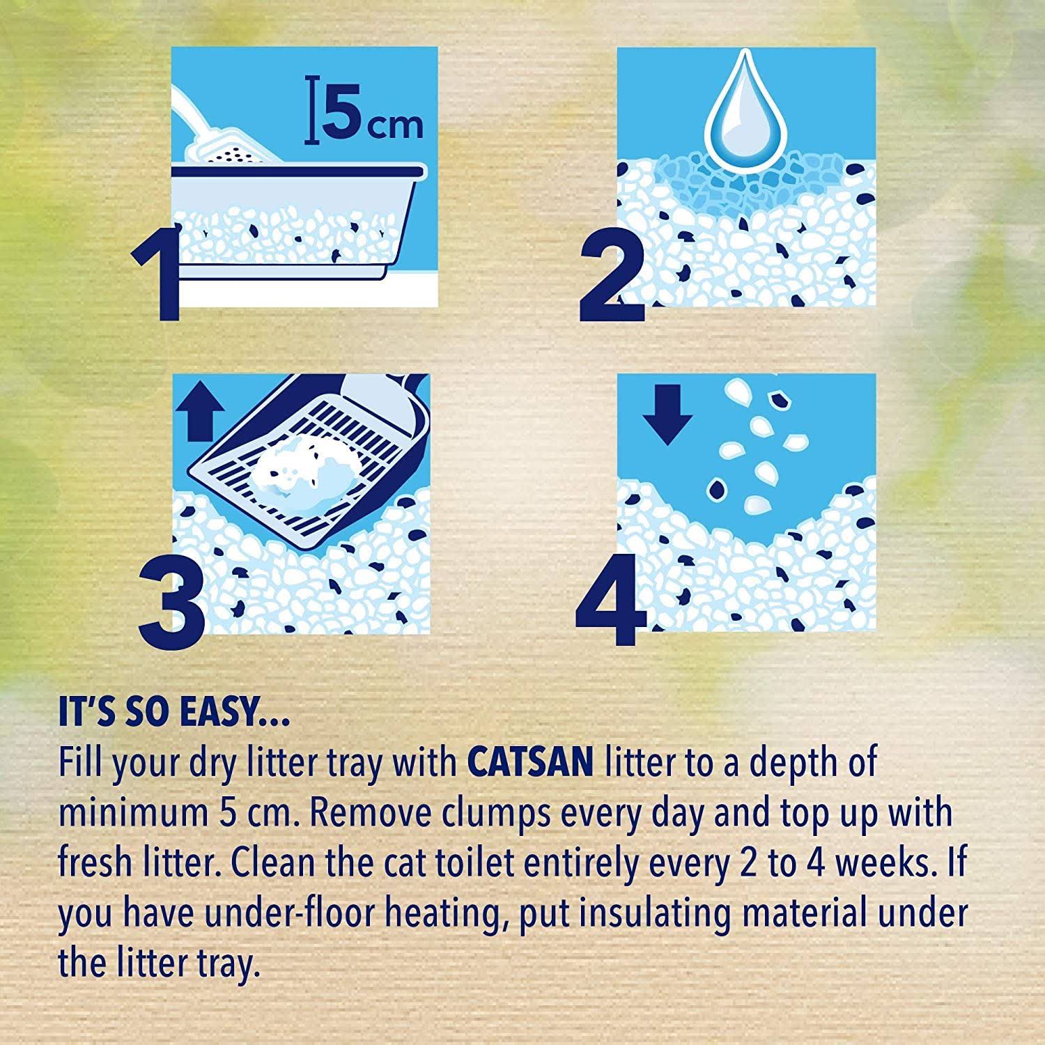 Catsan Biodegradable Natural Clumping Cat Litter 8L