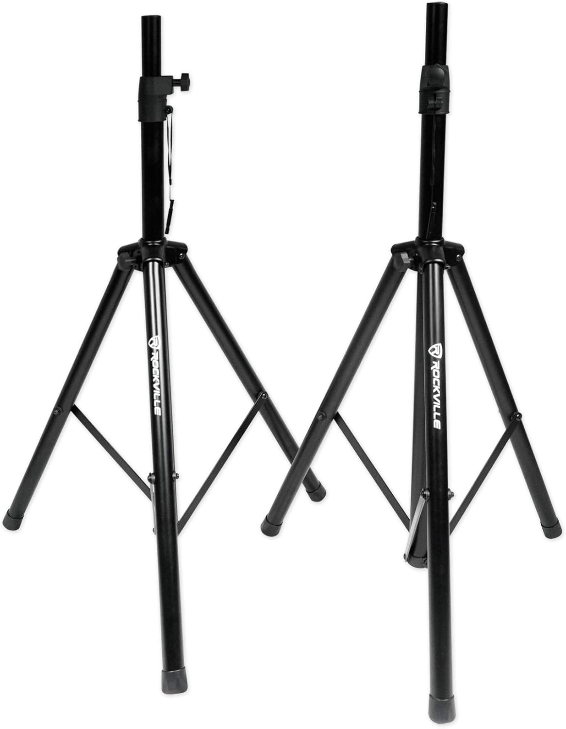 (2)Rockville RSG12 12 3Way 1000 Watt 8Ohm Passive DJ PA Speaker +Stands +Cables
