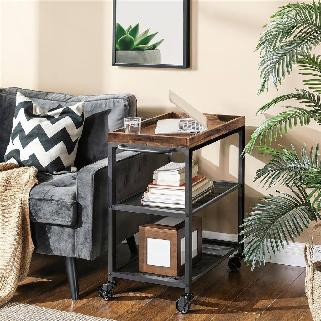 VASAGLE Mesh Shelves Kitchen Cart