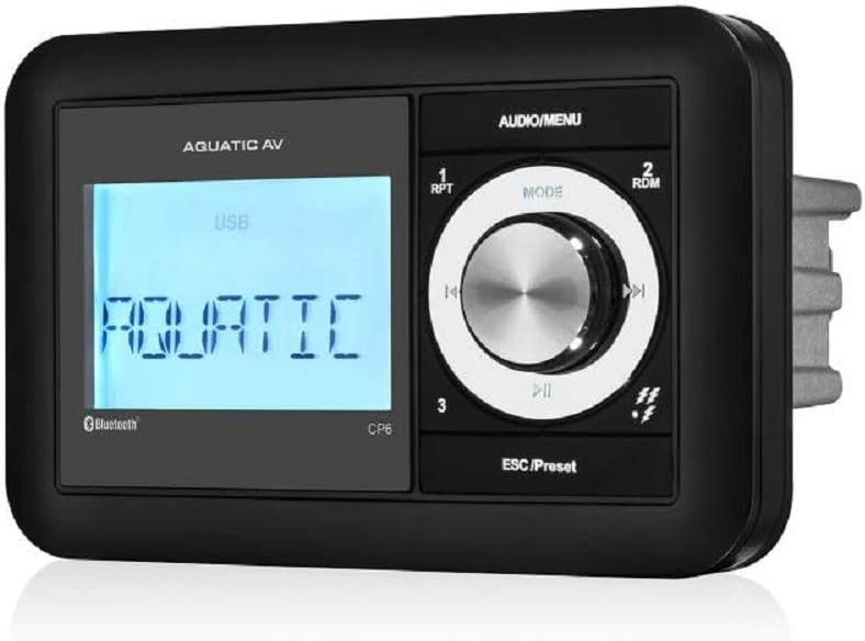 Aquatic AV Compact Bluetooth & USB Waterproof Marine Stereo CP6