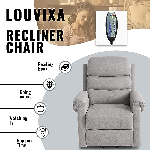 Power Lift Recliner Chair Recliners for Elderly with Heat and Massage Recliner Chair for Living Room with Infinite Position and Side Pocket