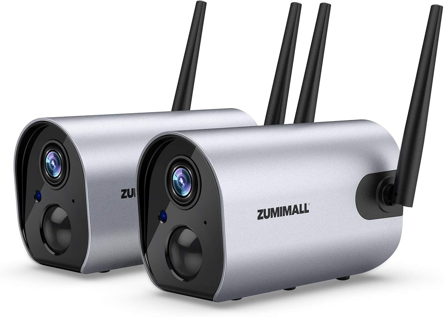 Outdoor Security Camera Wireless WiFi, ZUMIMALL Rechargeable Battery Powered Home Security Camera with Mobile App, Night Vision/Waterproof