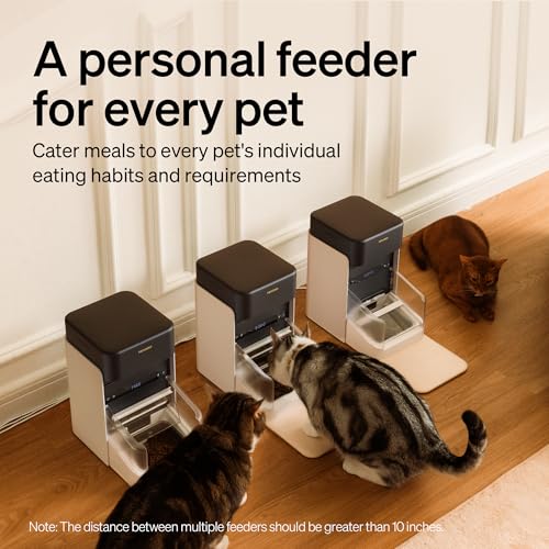 PETLIBRO Upgraded RFID Automatic Cat Feeder, 5G Wi-Fi Automatic Pet Feeder, 3L Auto Cat Feeder App Control with Light Collar Tag