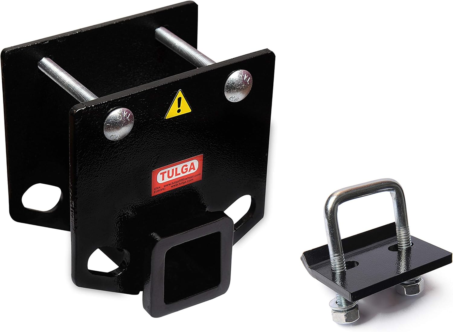 Rv Bumper Hitch Receiver 2 inch with Anti Rattle Hitch Tightener for 4x4 inch Bumper Bars Trailer Towing Cargo Carrier Bike Racks BBQ Grill Carrier
