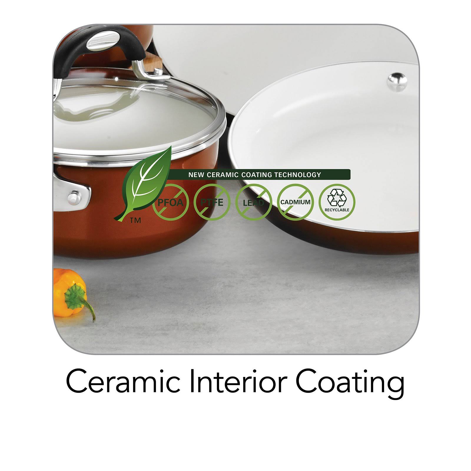 Tramontina Style Ceramica 10 Piece Cookware Set