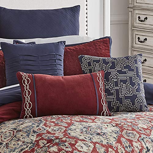 Riverbrook Home 100% Polyester Comforter Set, Queen, Hillcrest - Ivory/Gold, 9 Piece Set