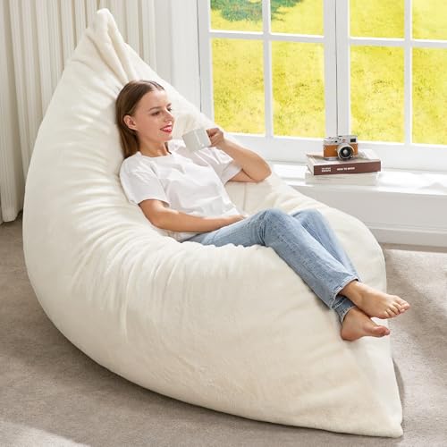 Hobestluk 3 in 1 Bean Bag Chair Giant Bean Bag Chairs Convertible Bean Bag Floor Cushion with Machine Washable Cover