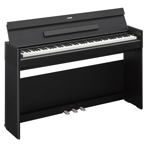 Yamaha Arius, 88-Key Weighted Action Digital Beginner and Intermediate Players, Dynamic Response, Grand Piano Sound, 3-Pedal Unit, Upright Design