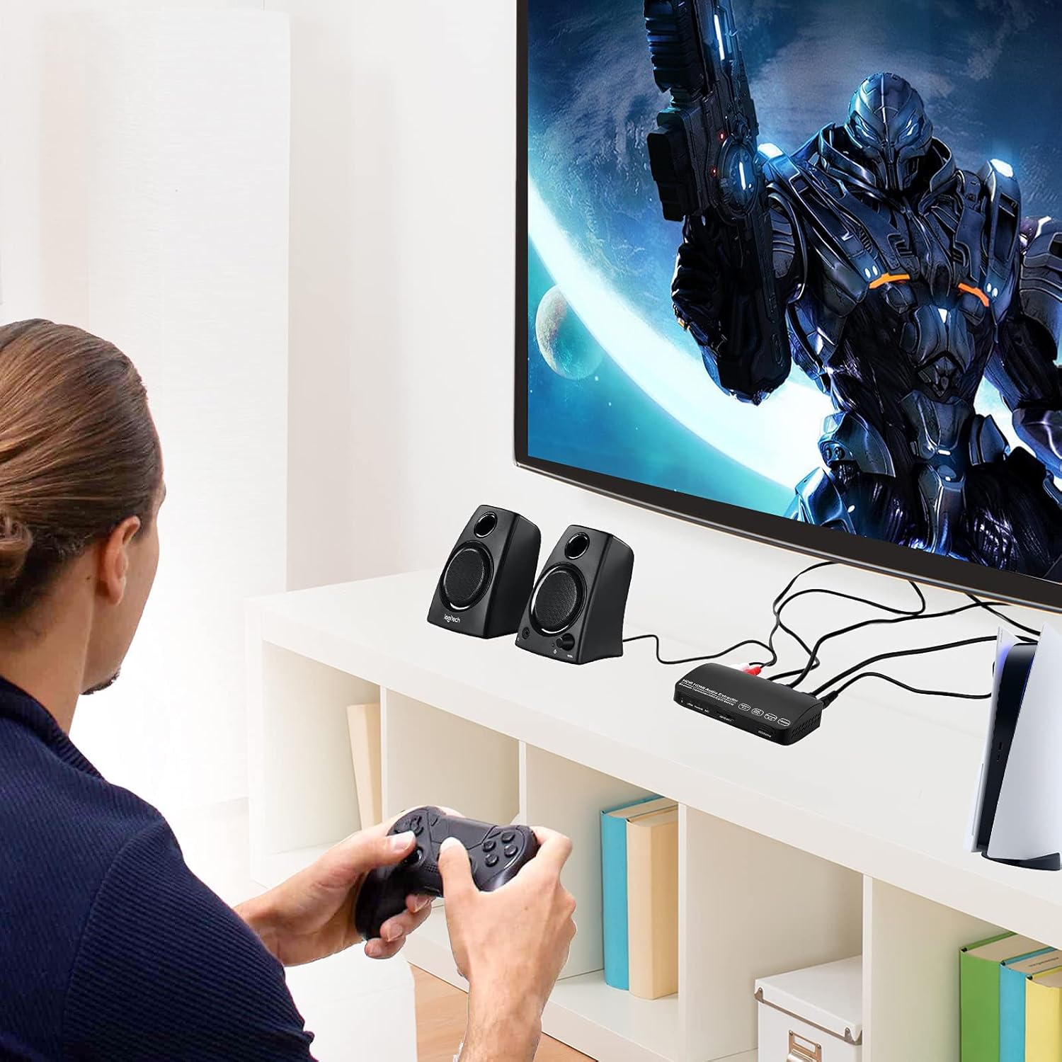 4K@60Hz HDMI2.0 Audio Extractor Converter with Bluetooth Transmitter