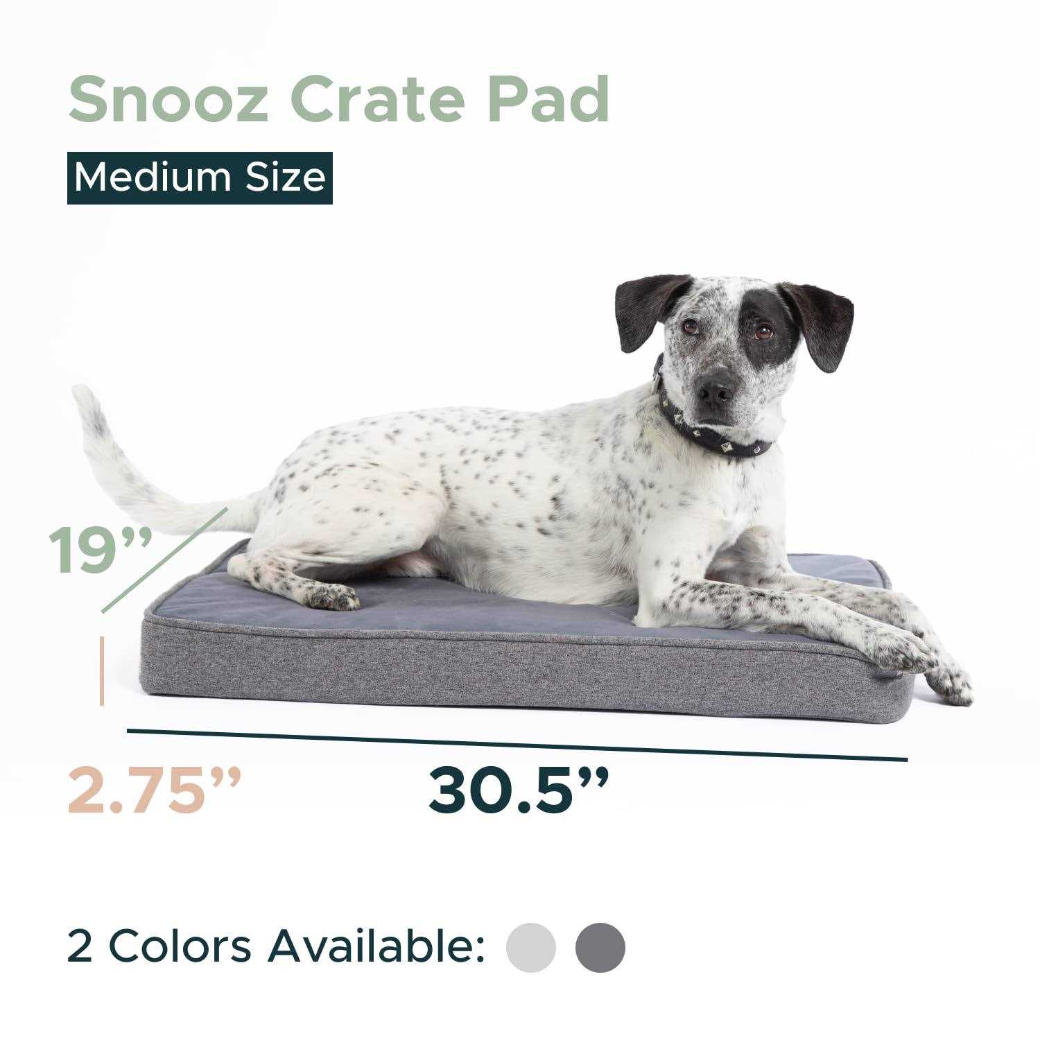 Snooz Memory Foam Crate Pad &amp; Dog Bed Diggs - Pet Supplies online store
