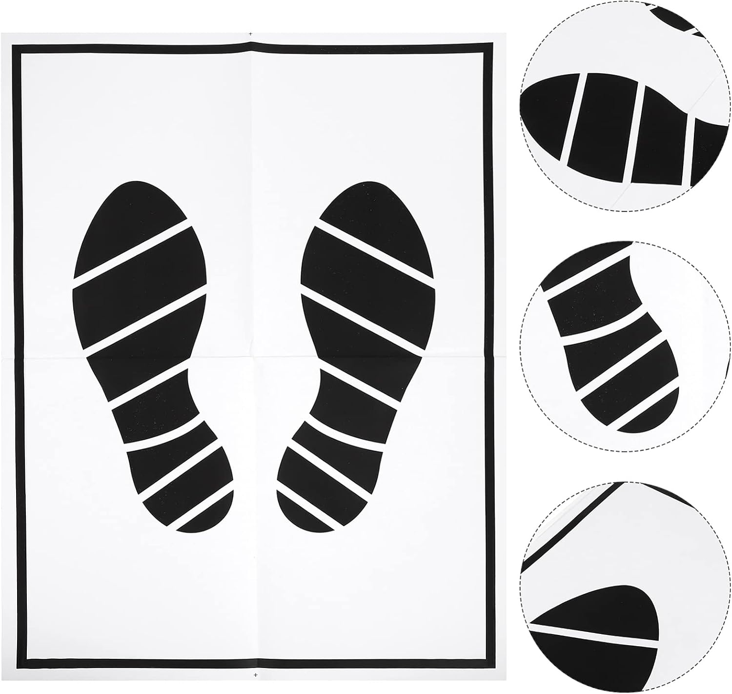 50Pcs Car Mat Paper, Floor Mats Dealership Paper Car Mats, Printed with Cute Footprint Paper Automotive for Auto Floor Protection Car Supplies