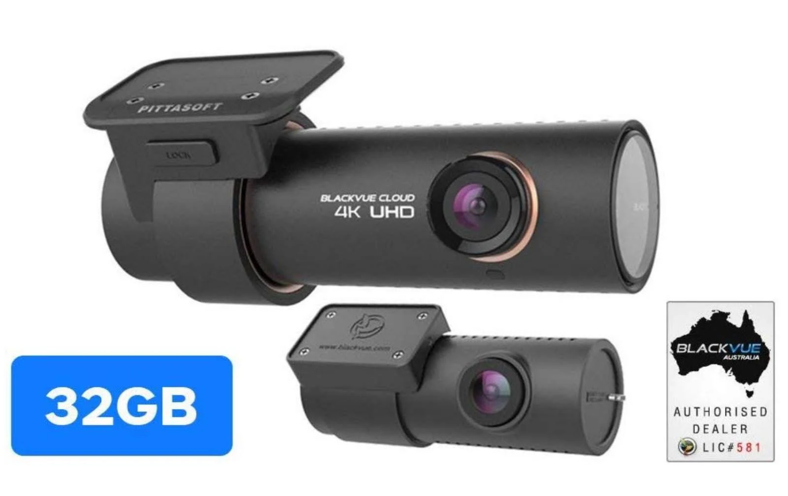 BlackVue DR900S-2CH 4K UHD Dashcam GPS WiFi Cloud (32GB)