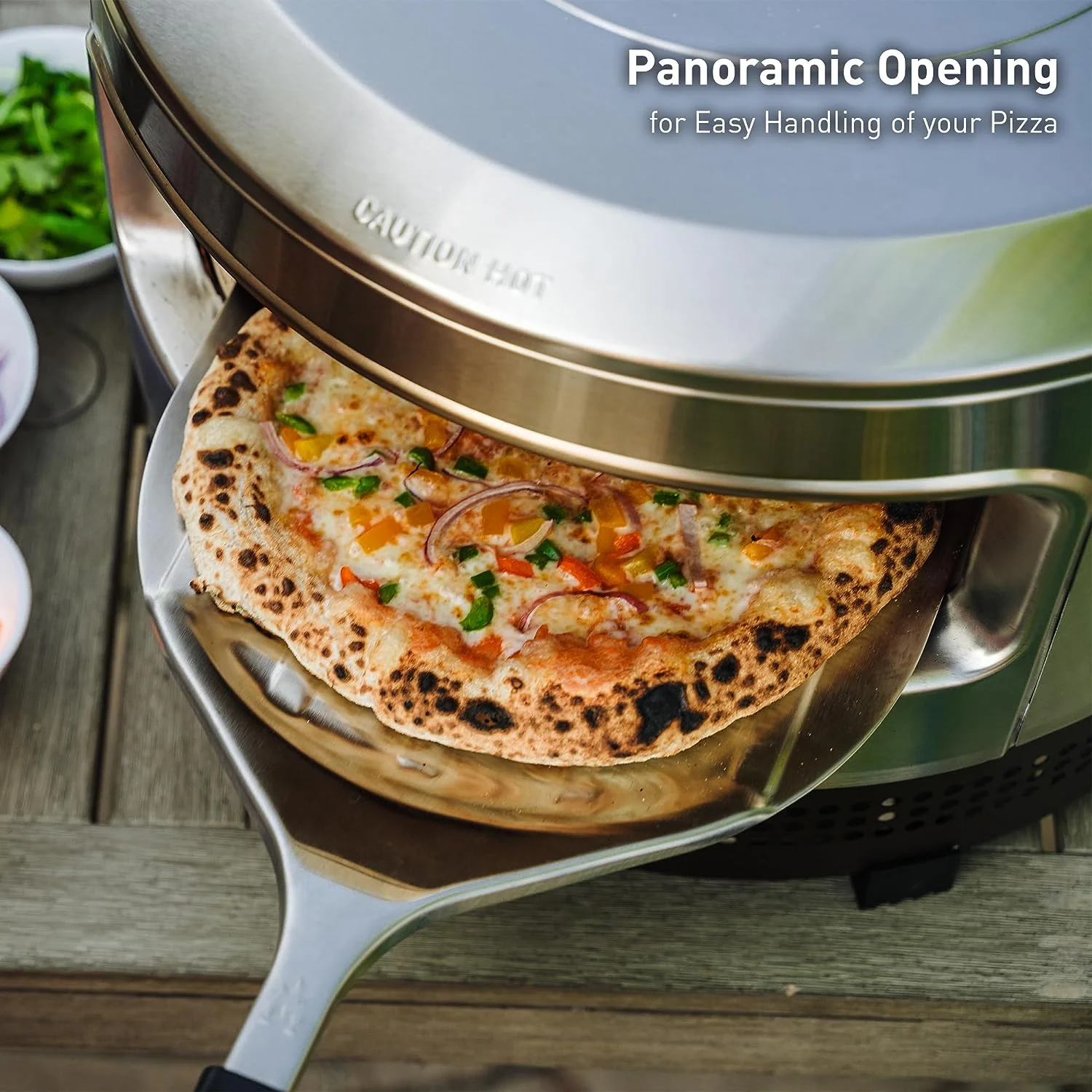 Solo Stove Pi Prime Gas Pizza Oven Outdoor | Portable, Stainless Steel Powerful Demi-Dome Heating, Cordierite Pizza Stone, Panoramic Opening