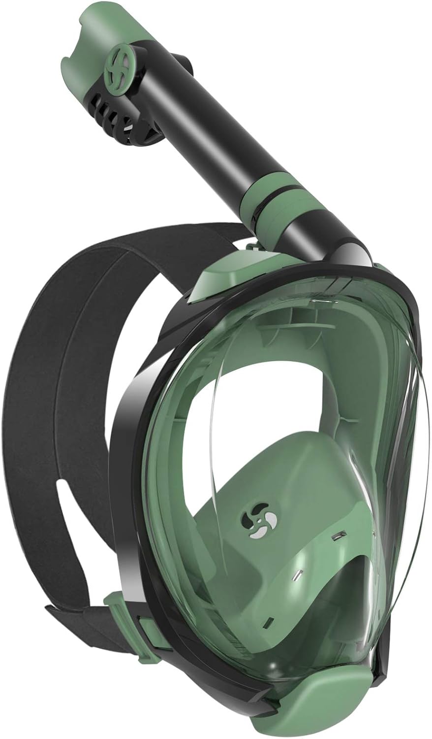 W WSTOO Snorkel Mask with Latest Dry Top Breathing System,Fold 180 Degree Panoramic View Full Face Snorkel Mask Anti-Fog Anti-Leak with Camera Mount