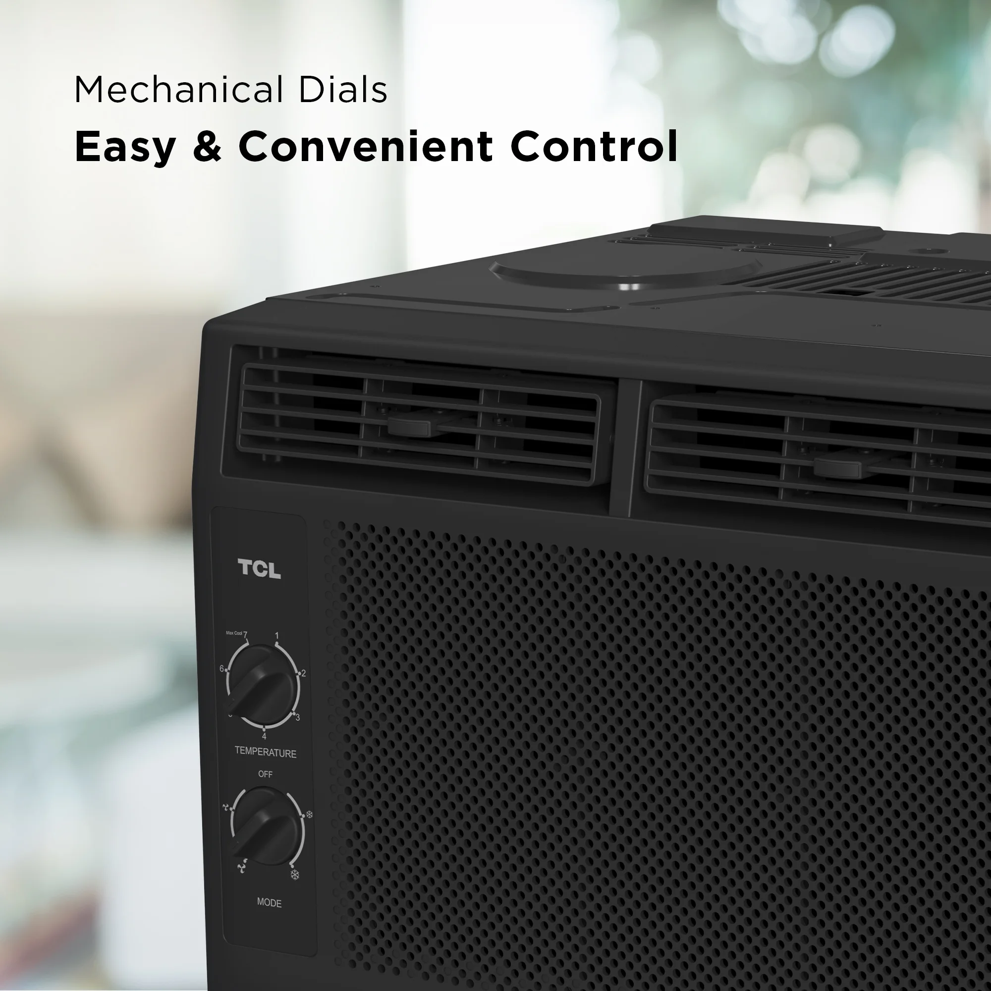 TCL 5,000 BTU Mechanical Window Air Conditioner, Black, W5WM-B3