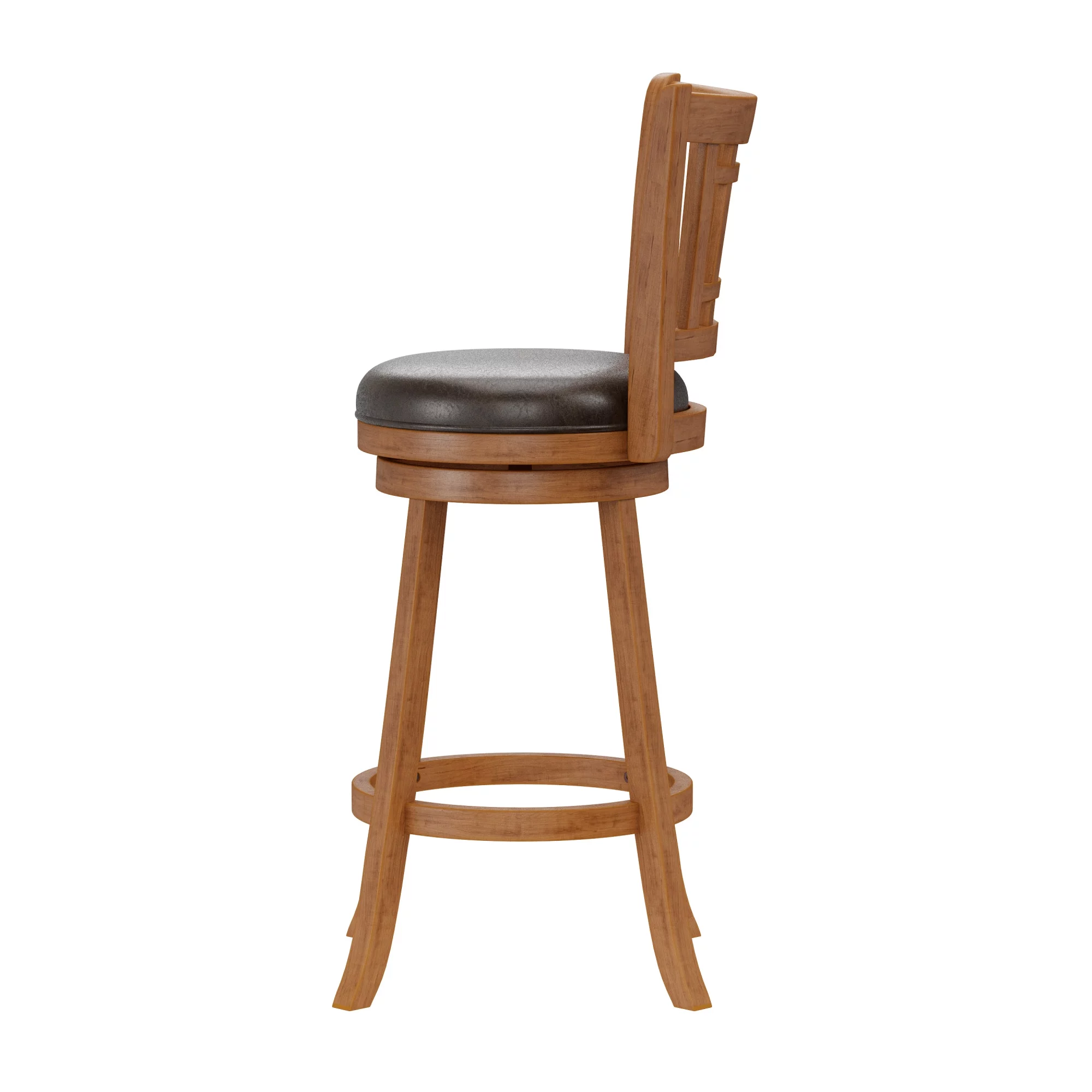 Hillsdale Furniture Fairfox Bar Stool with 360-Degree Swivel, Brown