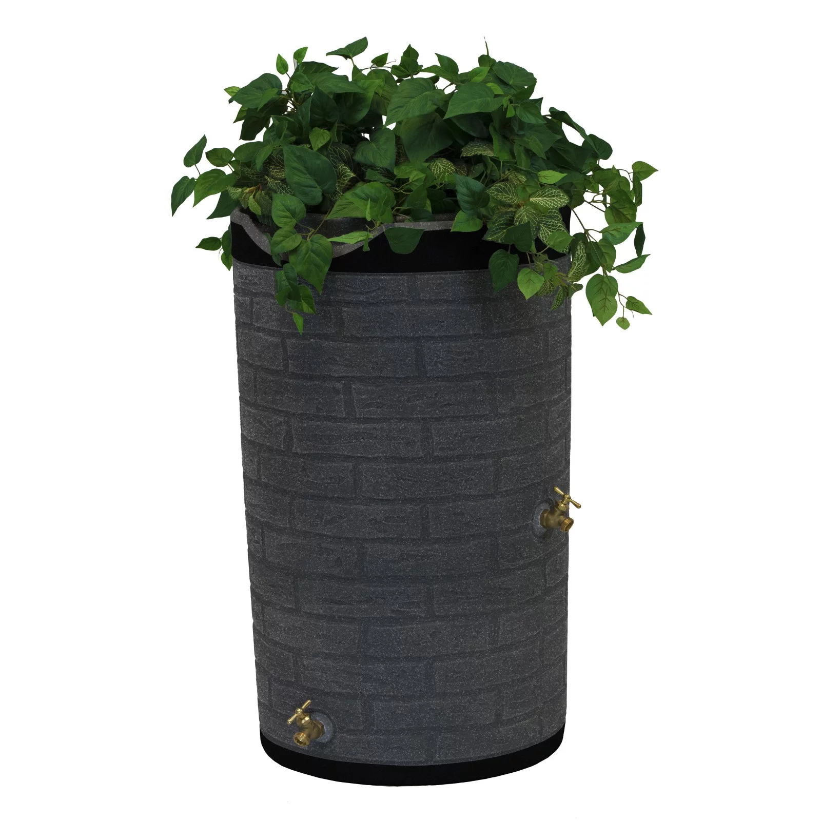 Good Ideas IMP-D50-DAR Impressions Downton Rain Saver Rain Barrel, 50 Gallon, Dark Granite - Radiant Selections