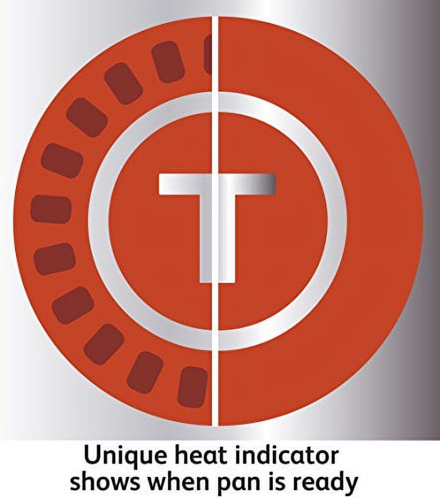 T-fal E93808 Professional Total Nonstick Thermo-Spot Heat Indicator Fry Pan, 12.5 Inch, Black