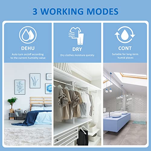 Britsou 34/50/80 Pints Dehumidifier for Basement Continous Dehumidify with a 0.66 Gallon Tank and Continous Drain Hose Auto Shut off and Defrost