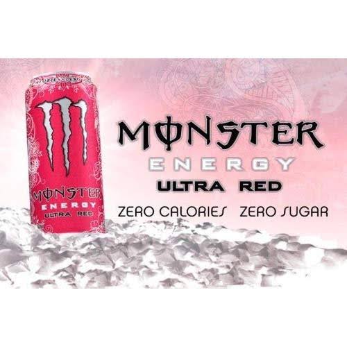 Monster Energy Ultra Red - 16 oz Cans - 12 Pack